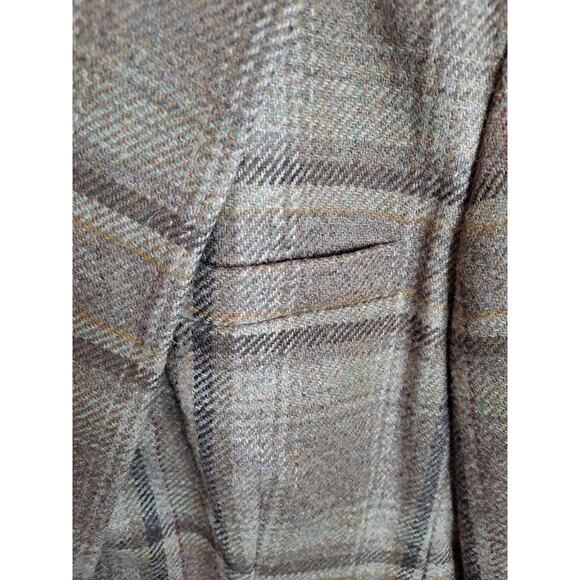 Lauren Ralph Lauren Women's Wool Plaid Lined Single Button Blazer Size 16 - Picture 4 of 11